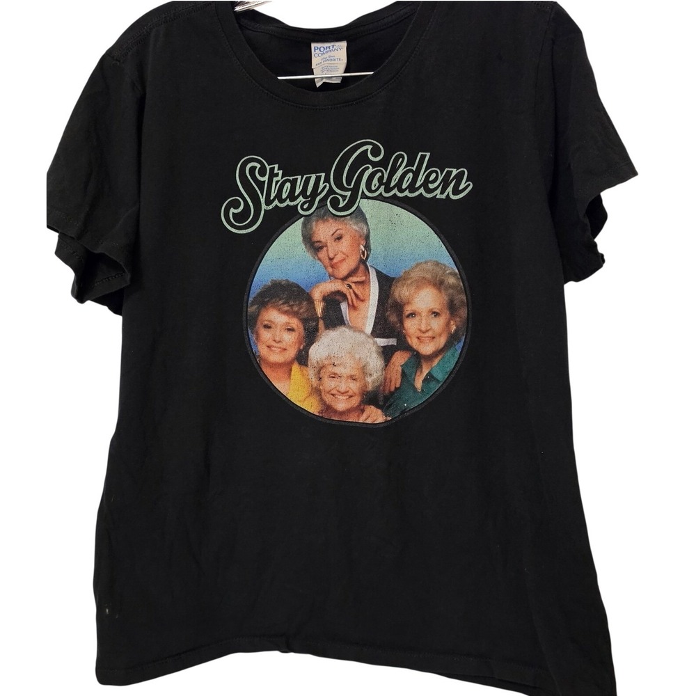 Port & Company The Golden Girls Stay Golden Black Graphic T-Shirt XL Ladies